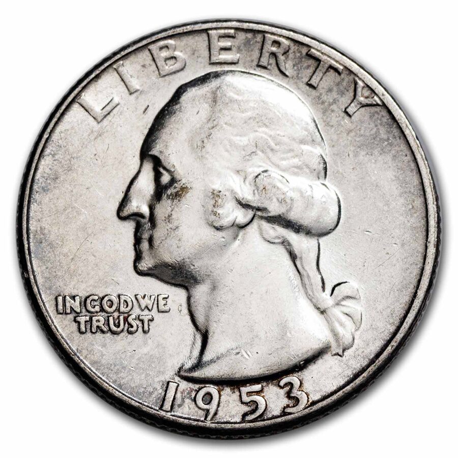 1953 Washington Quarter AU