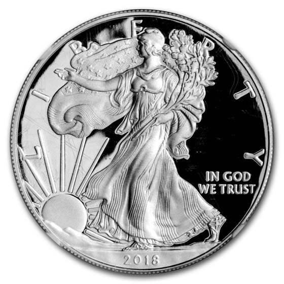2018-W Proof American Silver Eagle PF-70 NGC (Moy Label)