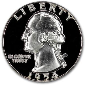 1954 Washington Quarter Gem Proof
