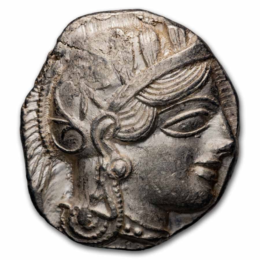 Athens AR Tetradrachm Owl (440-404 BC) AU (Test Cut)