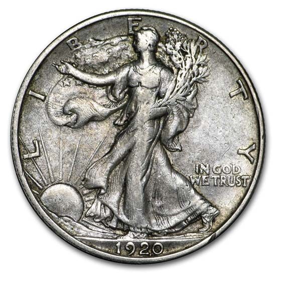 1920-S Walking Liberty Half Dollar XF