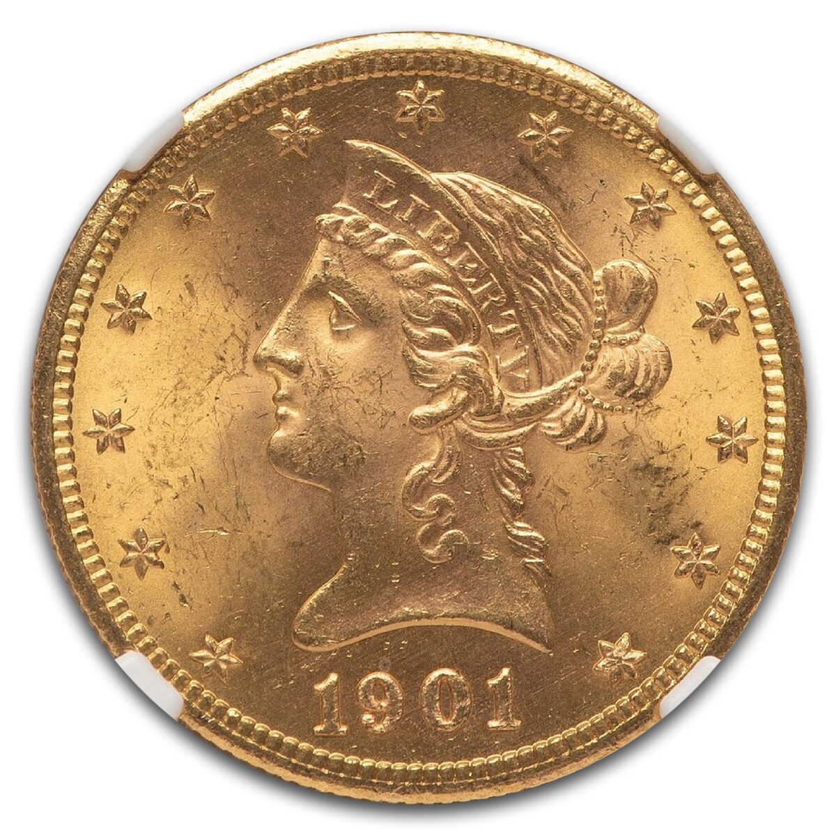 1901-S $10 Liberty Gold Eagle MS-64+ NGC