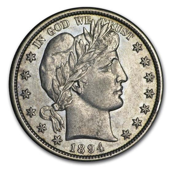 1894-S Barber Half Dollar AU