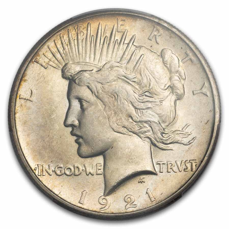 1921 Peace Dollar MS-64 PCGS