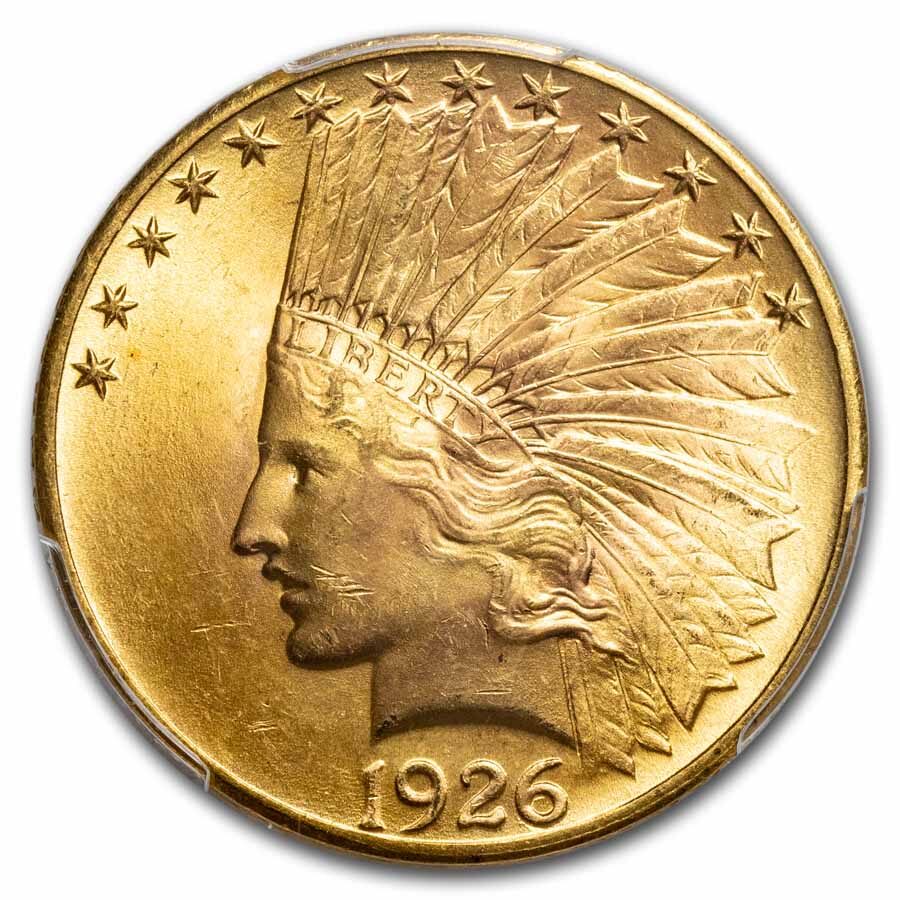 1926 $10 Indian Gold Eagle MS-64 PCGS