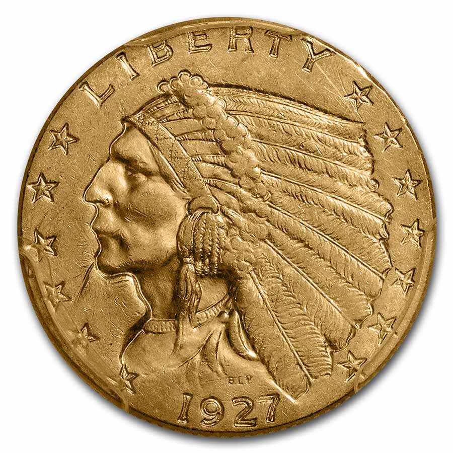 1927 $2.50 Indian Gold Quarter Eagle MS-62 PCGS