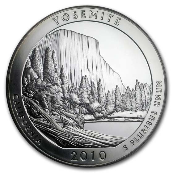 2010 5 oz Silver ATB Yosemite MS-69 DMPL PCGS