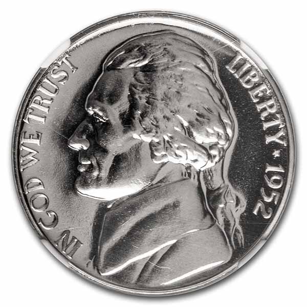 1952 Jefferson Nickel PF-68 Cameo NGC