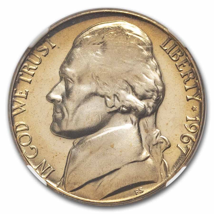 1967 Jefferson Nickel SMS MS-68 CAMEO NGC
