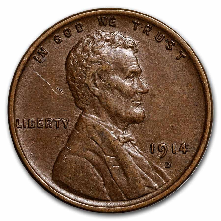 1914-D Lincoln Cent AU