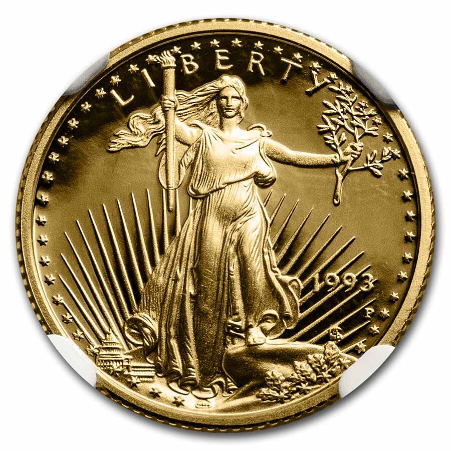 1993-P 1/10 oz Proof American Gold Eagle PF-70 UCAM NGC
