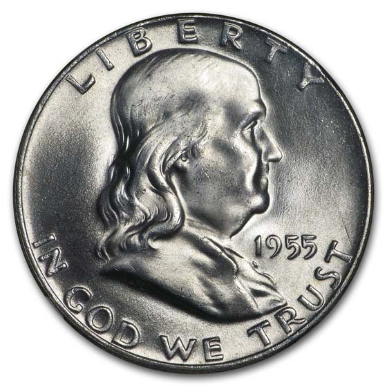 1955 Franklin Half Dollar MS-65 NGC (FBL)