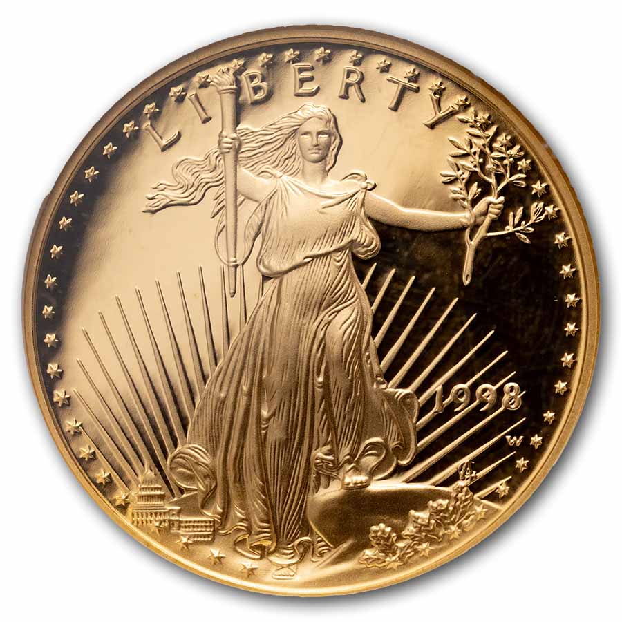 1998-W 1/4 oz Proof American Gold Eagle PF-70 UCAM NGC