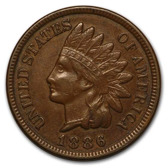 1886 Indian Head Cent Type-II AU