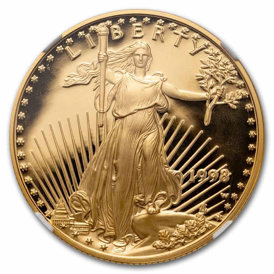 1998-W 1/2 oz Proof American Gold Eagle PF-70 NGC