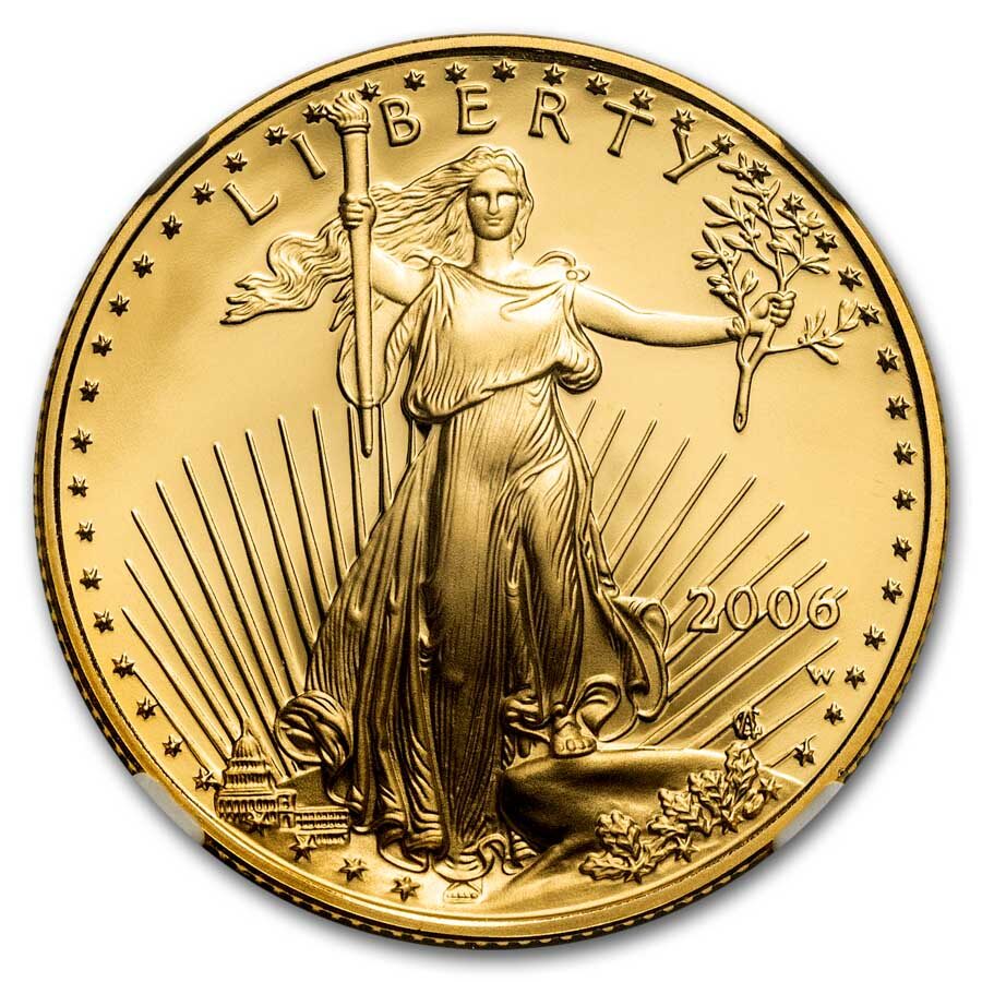 2006-W 1/2 oz Proof American Gold Eagle PF-70 UCAM NGC