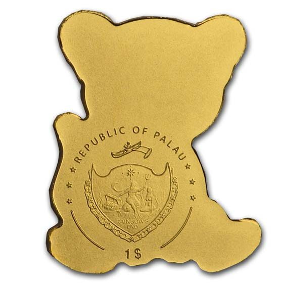 Palau 1/2 gram Gold $1 Tiny Tiger