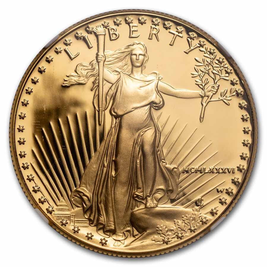 1986-W 1 oz Proof American Gold Eagle PF-70 UCAM NGC