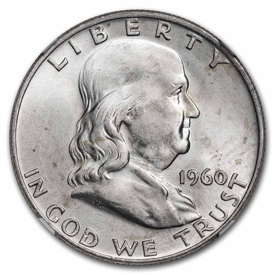1960-D Franklin Half Dollar MS-64 NGC