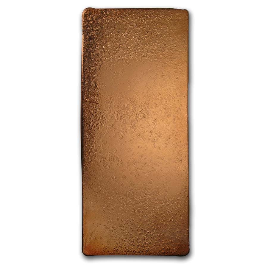 100 oz Cast-Poured Copper Bar - 9Fine Mint
