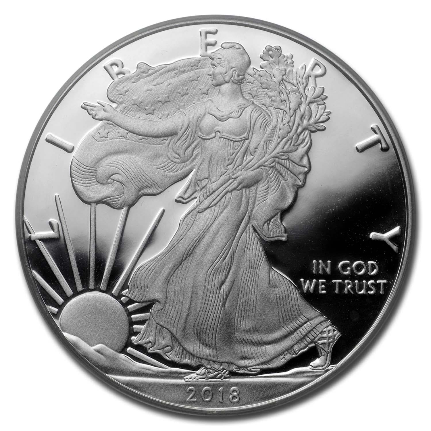 2018-W Proof American Silver Eagle PR-70 PCGS (FDI, Mercanti)