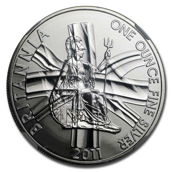2011 1 oz Silver Britannia MS-69 NGC