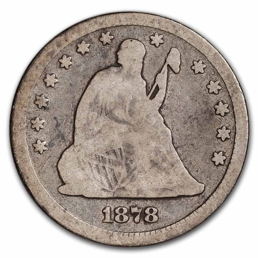 1878-CC Liberty Seated Quarter Good