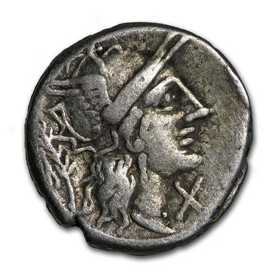 Roman Republic Silver AR Denarius M. Carbo (C.122 BC) Ch FIne