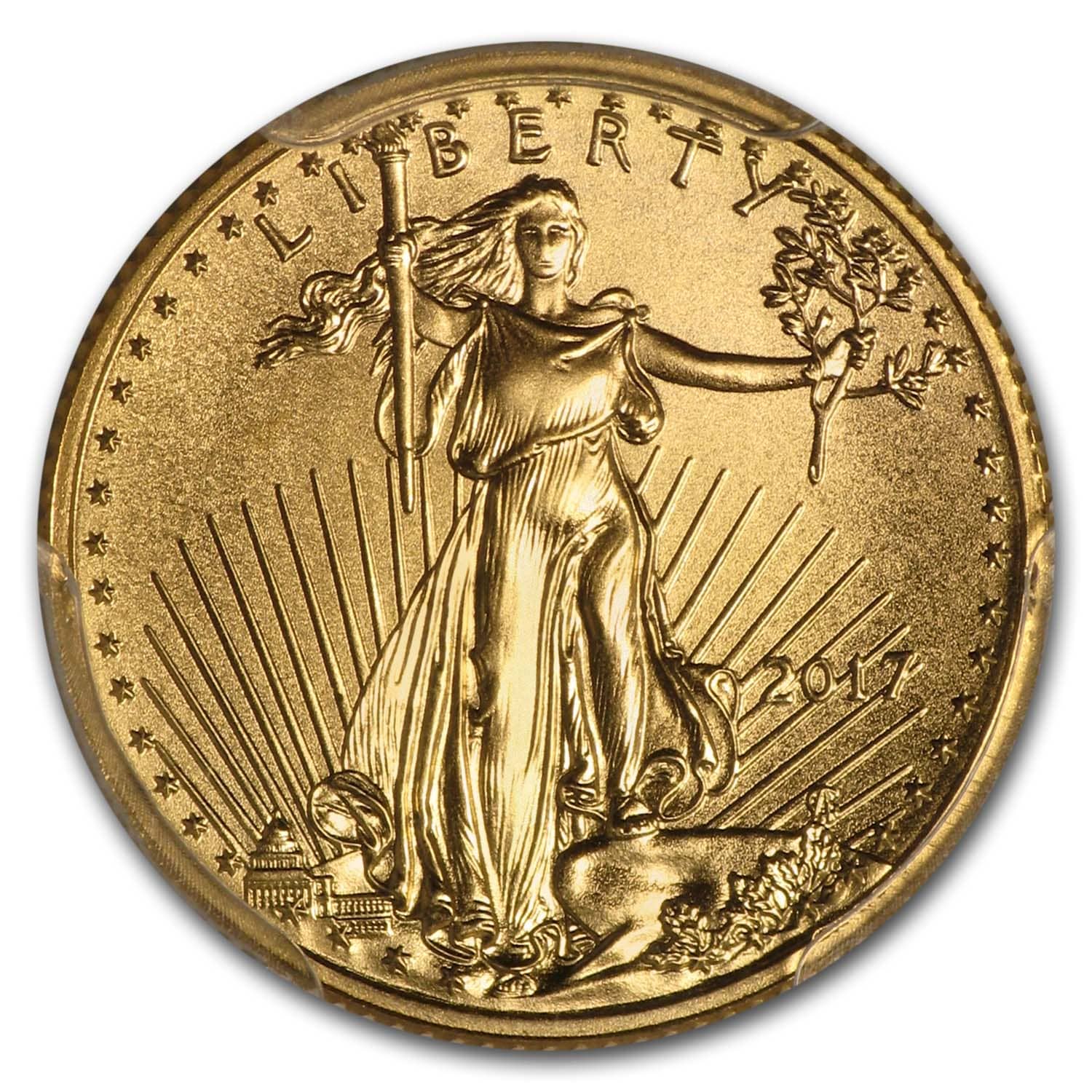 2017 1/10 oz American Gold Eagle MS-70 PCGS (FDI)