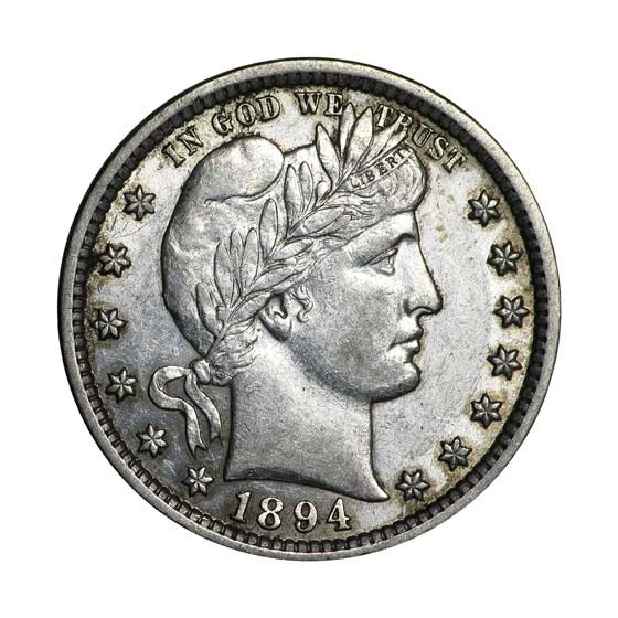 1894 Barber Quarter AU