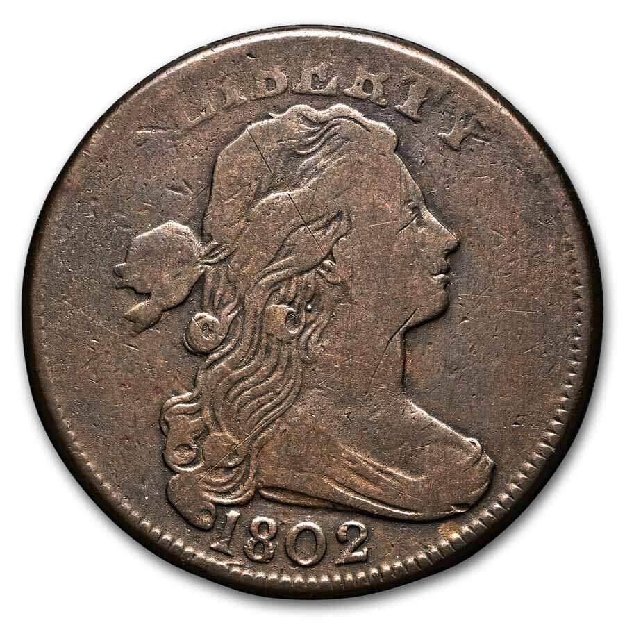 1802 Large Cent w/Stems Fine