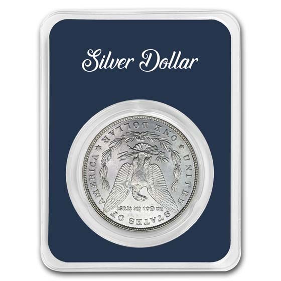 1878-1904 Morgan Silver Dollar BU - w/Dove of Peace Card