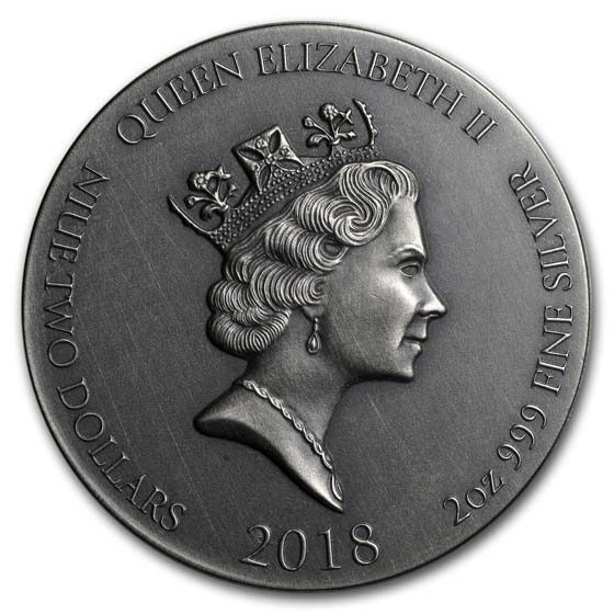 2018 2 oz Silver Coin - Biblical Chariot of Fire (Coin Only)