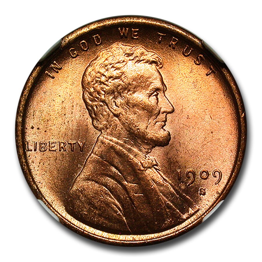 1909-S VDB Lincoln Cent MS-64 NGC (Red)