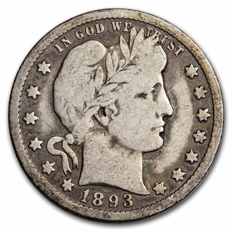 1893-O Barber Quarter VG