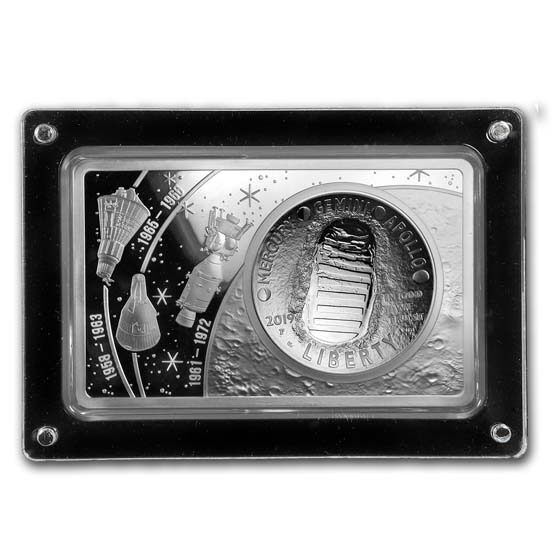 2019-P 2-Pc Apollo 11 50th Anniversary Silver Coin/Bar Set