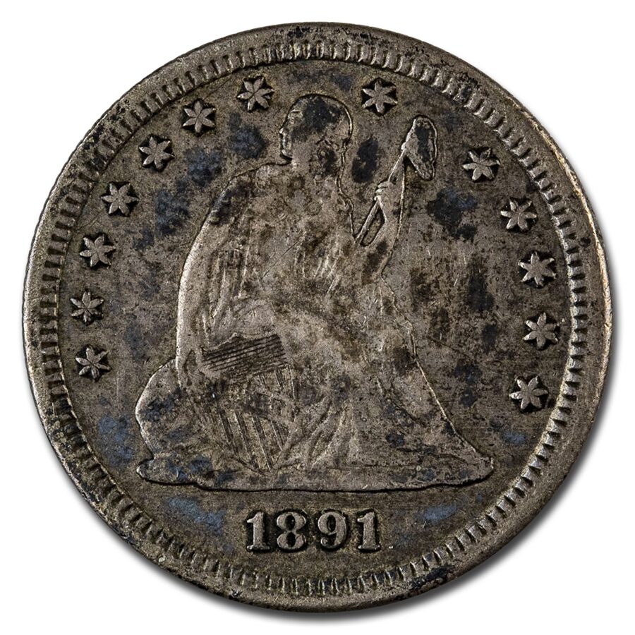 1891-S Liberty Seated Quarter VF