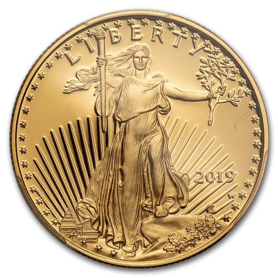 2019-W 1/2 oz Proof American Gold Eagle PR-70 PCGS