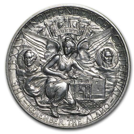 1935-S Texas Independence Centennial Half Dollar Commem AU