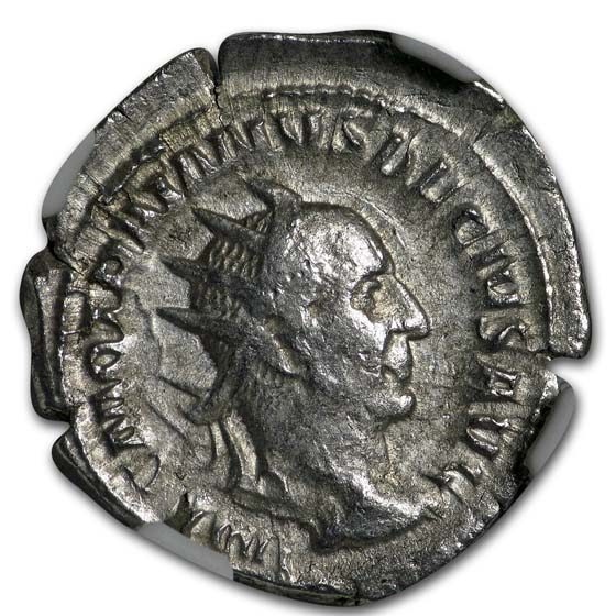 Roman Double Denarius Emp. Trajan Decius (249-251 AD) Fine NGC