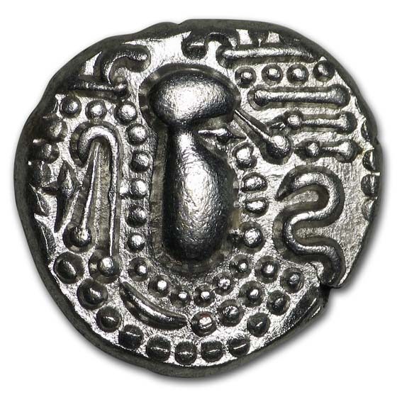 11th century India Chalukya Empire Silver Drachm XF