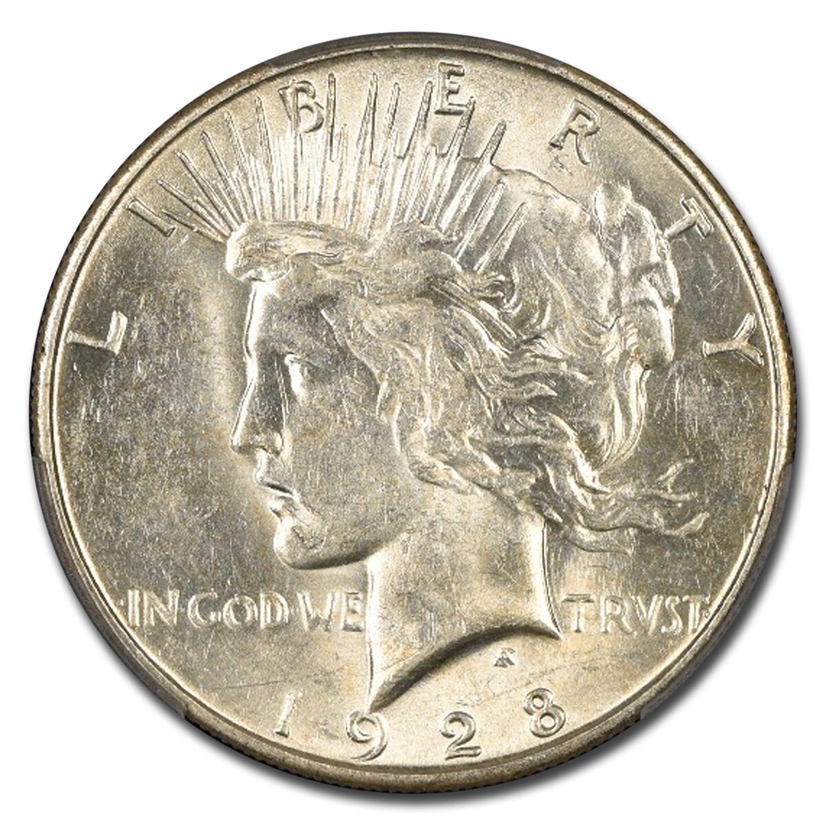1928-S Peace Dollar AU-58 PCGS