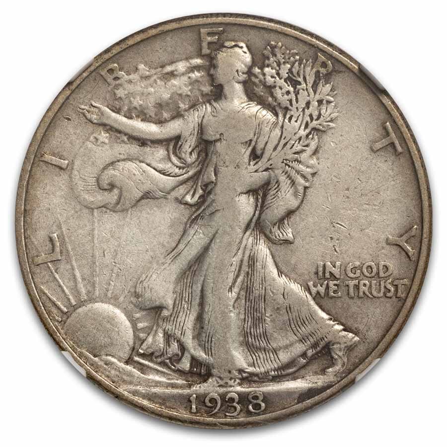 1938-D Walking Liberty Half Dollar VF-30 NGC