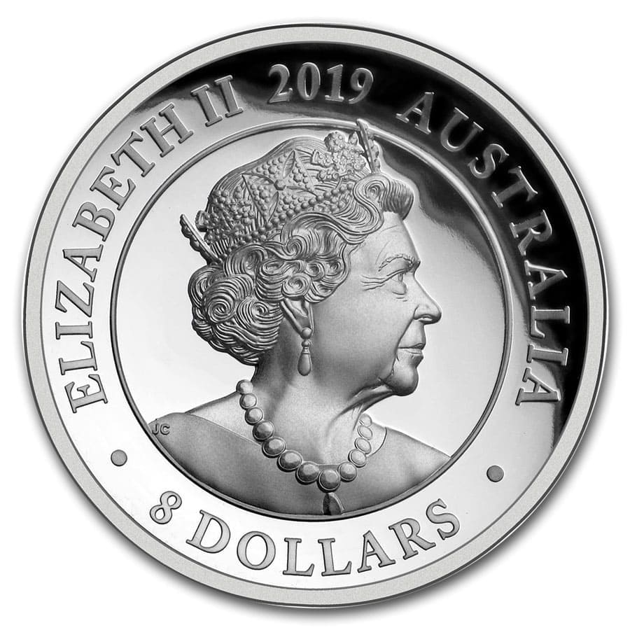 2019 Australia 5 oz Silver Swan Proof (High Relief, w/Box & COA)