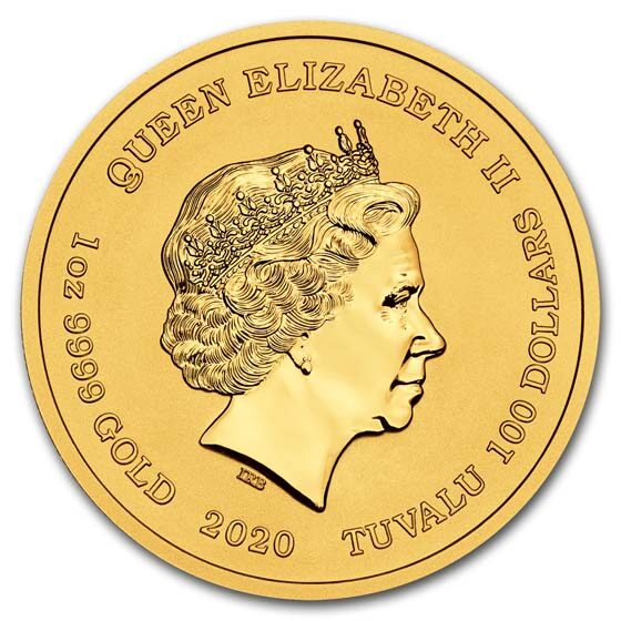 2020 Tuvalu 1 oz Gold The Simpsons: Homer BU