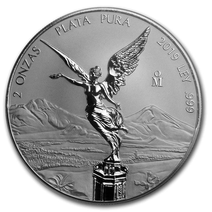 2019 Mexico 2 oz Silver Reverse Proof Libertad