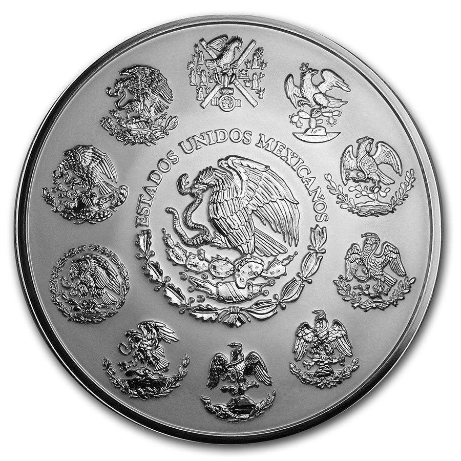 Mexico 1 kilo Silver Aztec Calendar (Random Year, Coin Only)