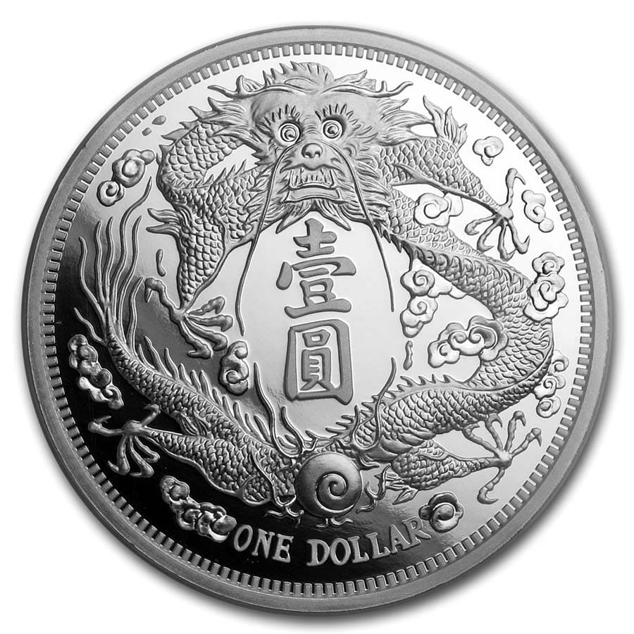 2019 China 1 oz Silver Long-Whiskered Dragon Dollar SP-70 PCGS