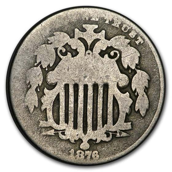 1876 Shield Nickel Good