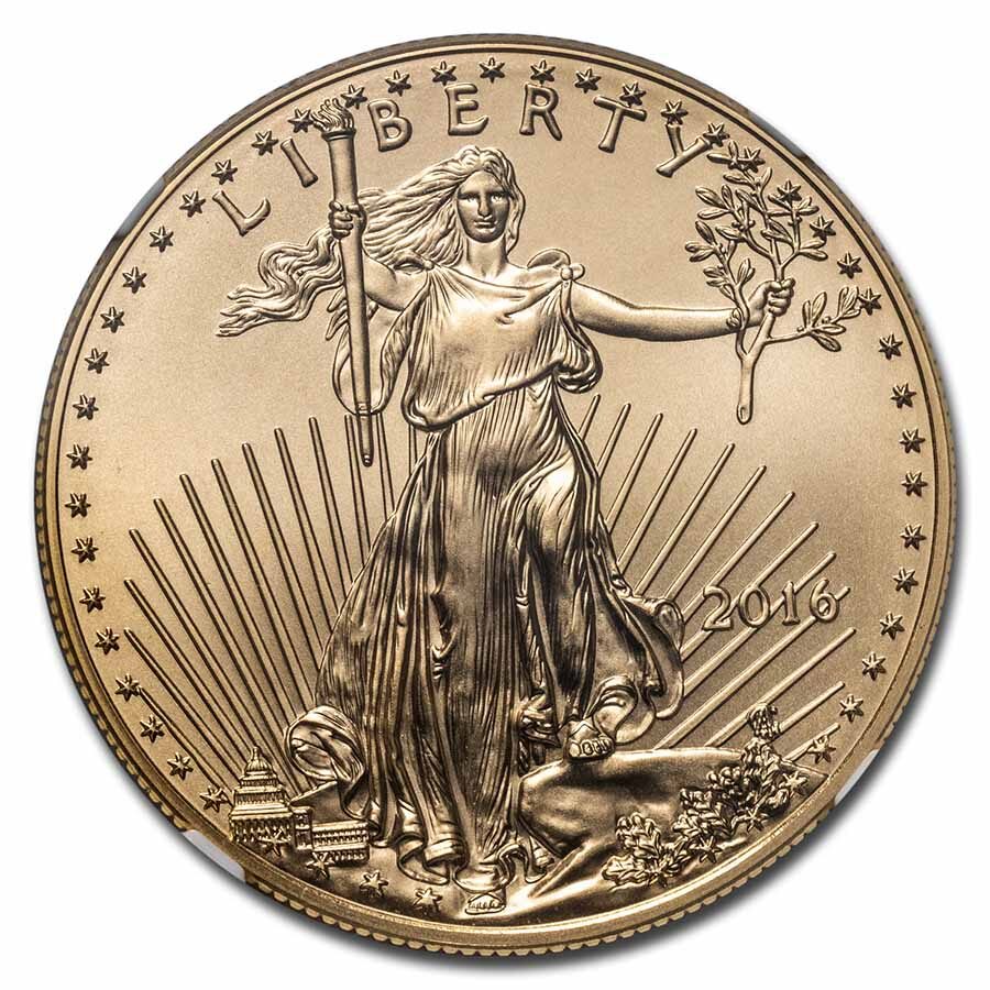 2016 1 oz American Gold Eagle MS-70 NGC (First Day of Issue)